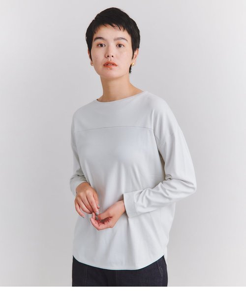 ［Elama］Suvin Cotton Rib シャツテールプルオーバー