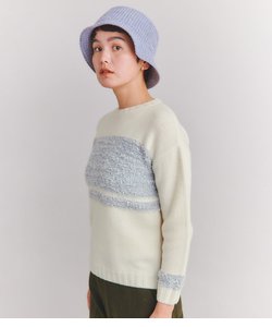 Bulky Wool リボン編みこみニット