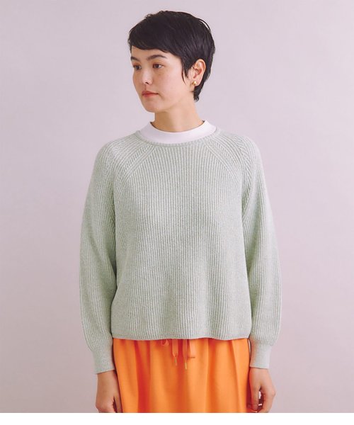 Multi Color Knit ラグランスリーブプルオーバー