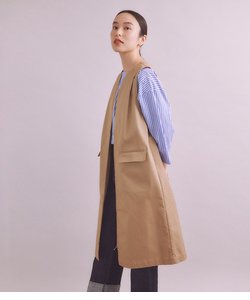 Cotton Gabardine ジレワンピース