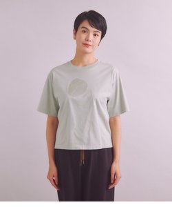 Organic Cotton プリント刺繍Tシャツ