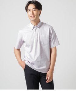 【吸水速乾】COOL COMFORT サッカーストライプ ボタンダウンポロシャツ