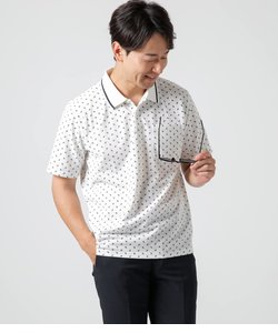 【吸水速乾・UVカット】COOL COMFORT 小紋プリント ポロシャツ