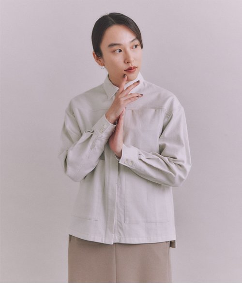 Organic Cotton Soft Viyella ビッグポケットシャツ