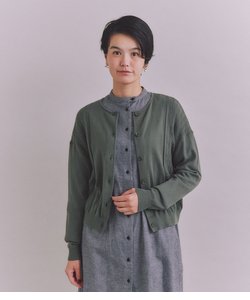 Organic Cotton Wool ショルダー柄ニットカーディガン