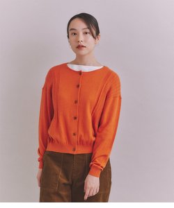 Organic Cotton Wool ショルダー柄ニットカーディガン