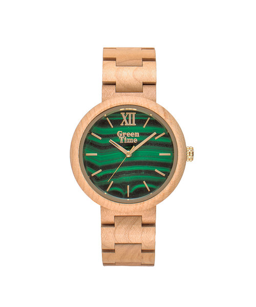 GreenTimeグリーンタイム ZW083D 木製腕時計 マラカイトあっと解消楽天
