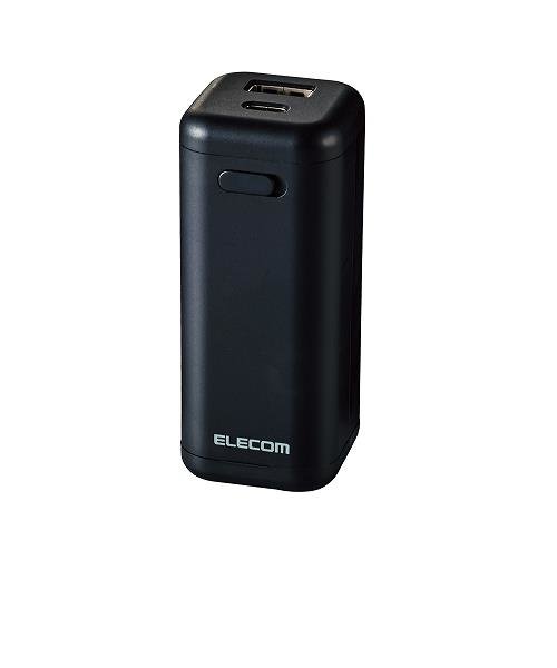 エレコム/ELECOM/モバイルバッテリー/乾電池式/USB-C 1ポート/USB-A 1ポート/A-Cケーブル付属/単3電池4本付属/ブラック  DE-KD02BK