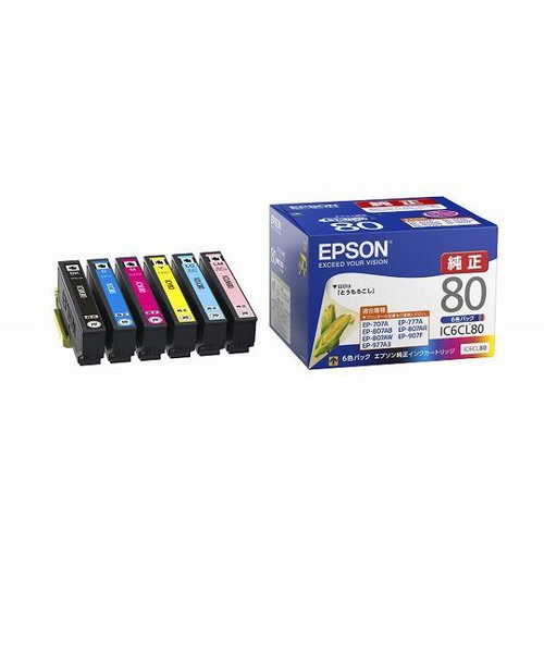 エプソン/EPSON/インクカートリッジ 6色パック/  IC6CL80