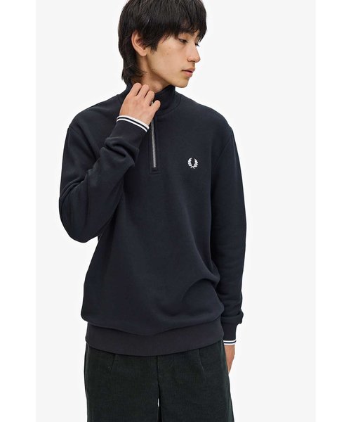 FRED PERRY スウェット　Half Zip Logo Sweat