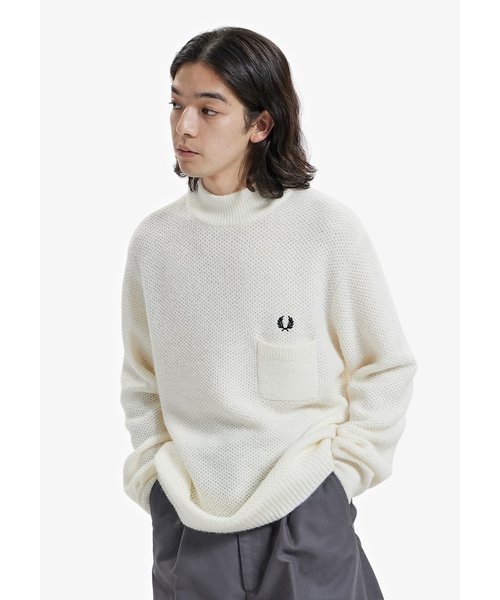 FREDPERRY フレッドペリー＜ジップアップ ニットジャケット＞M2198ｍ