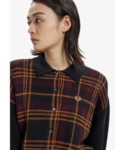 Tartan Jacquard Cardigan - F7236