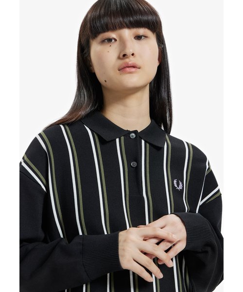 Panelled Stripe Knit Polo - F7234 | FRED PERRY（フレッドペリー）の