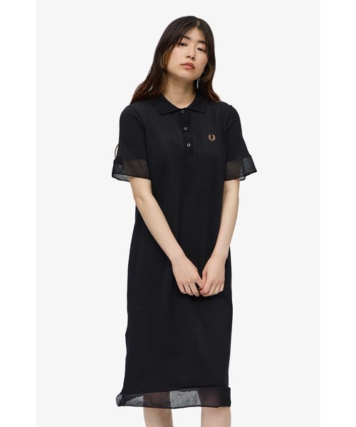 Sheer Trim Knitted Shirt Dress - D6154 | FRED PERRY（フレッド