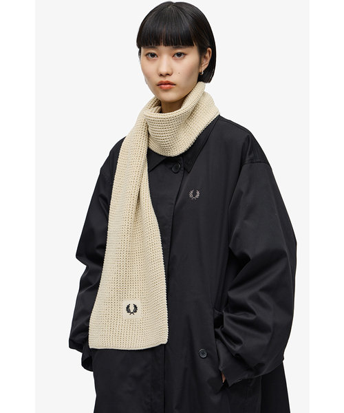 Waffle Knit Patch Brand Rib Scarf - C6138 | FRED PERRY（フレッド