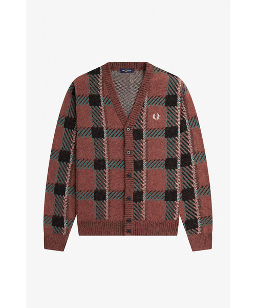 GLITCH TARTAN CARDIGAN - K6531 | FRED PERRY（フレッドペリー）の