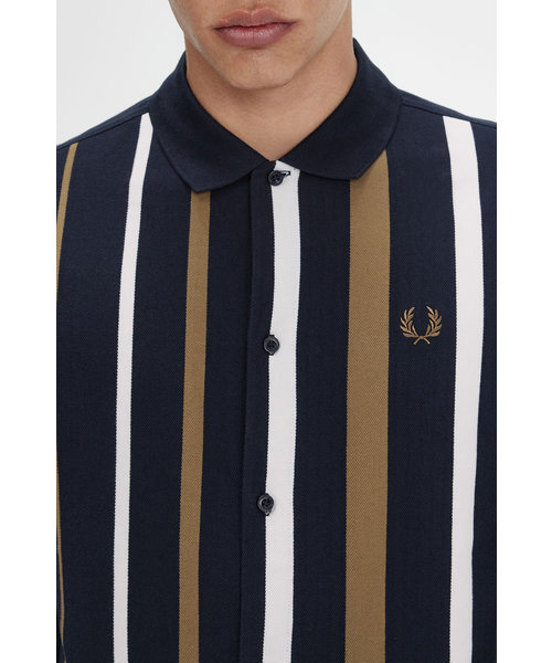 Gradient Stripe Long Sleeve Polo Shirt - M7771 | FRED PERRY 