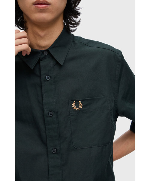 Linen Blend Short Sleeve Shirt - M7764 | FRED PERRY（フレッド ...