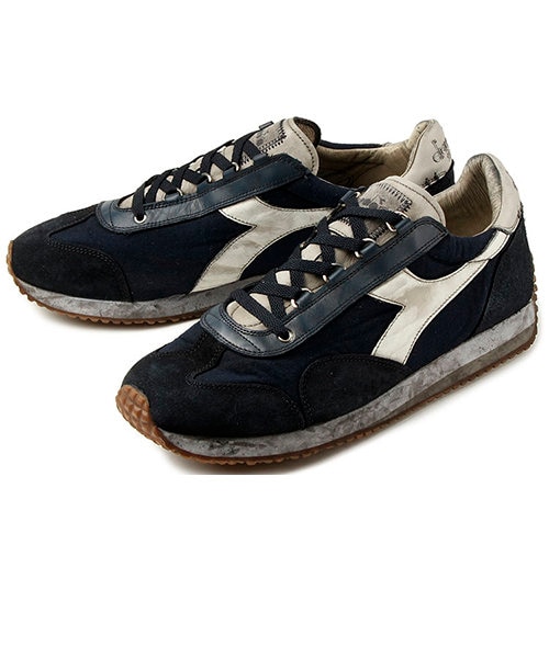 Diadora Heritage ディアドラ ヘリテージ Equipe H Dirty Stone Wash Evo エキップ ダーティー ストーンウォッシュ エボ 4728 ブルーデニム レイングレー Next Focus ネクストフォーカス の通販 Mall