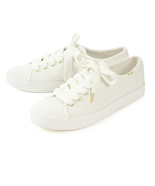 【SALE】Keds x Kate Spade ケッズ ケイトスペード KICKSTART KS LOGO FOX(キックスタート KS ロゴ フォクシング) WF63058 ホワイト