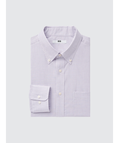 ファインクロスチェックシャツ ボタンダウンカラー 長袖 ユニクロ ユニクロ の通販 Mall