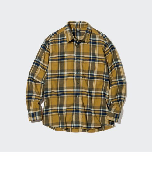 フランネルチェックシャツ（レギュラーカラー・長袖） | ユニクロ 