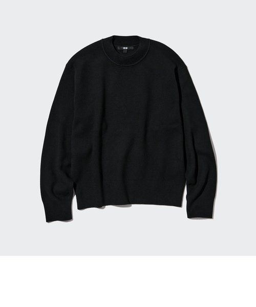 UNIQLO スムースコットンクルーネックセーター XL 黒