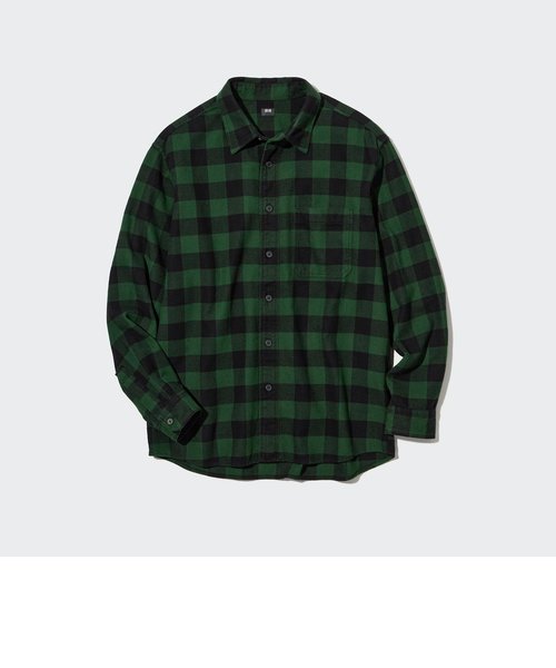 フランネルチェックシャツ（レギュラーカラー・長袖） | ユニクロ