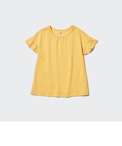 GIRLS エアリズムコットンフリルTシャツ（半袖）