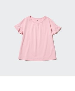 GIRLS エアリズムコットンフリルTシャツ（半袖）
