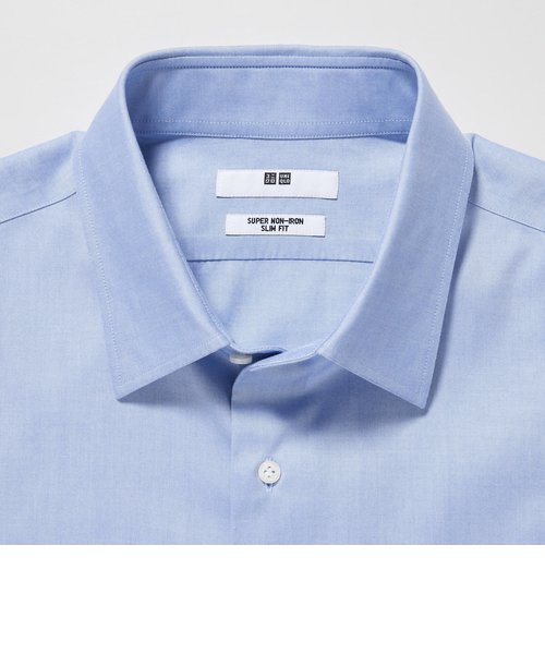丈83.5) スーパーノンアイロンスリムフィットシャツ（レギュラーカラー 