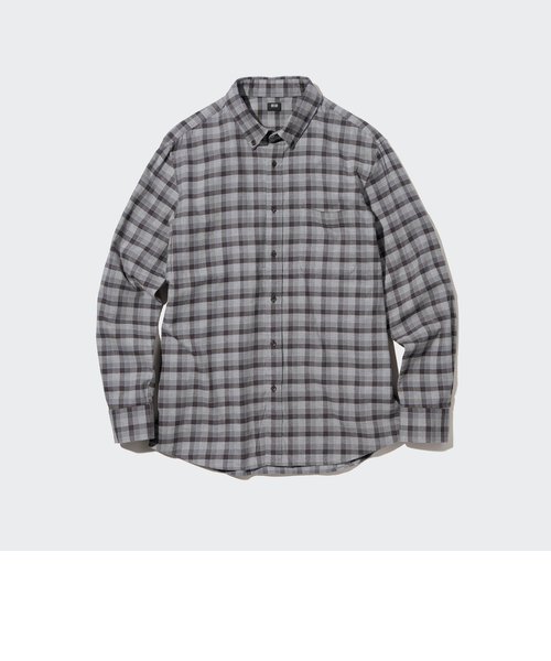 フランネルチェックシャツ（ボタンダウンカラー・長袖） | ユニクロ 