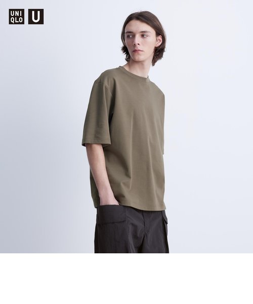 エアリズムコットンオーバーサイズTシャツ（5分袖） | ユニクロ