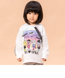 オシャレな女の子柄長袖Tシャツ