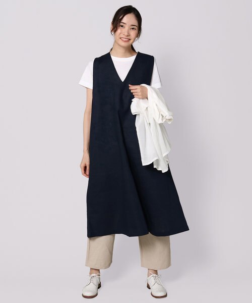 Vﾈｯｸ麻ﾜﾝﾋﾟｰｽ インナチュラル Innatural の通販 Mall