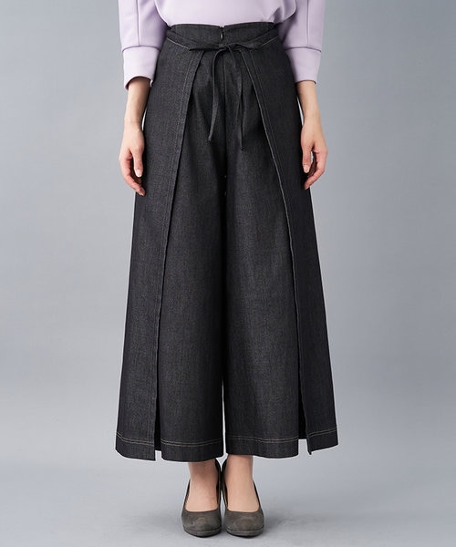 サイズ】 レリアン リバーシブルガウチョパンツ 未使用 gYmpx