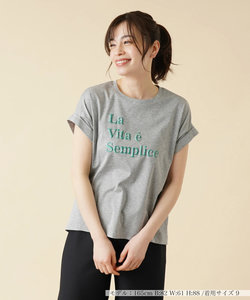 ロゴ刺繍半袖Tシャツ【Leilian WHITE LABEL】