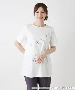 刺繍半袖Tシャツ【Leilian WHITE LABEL】