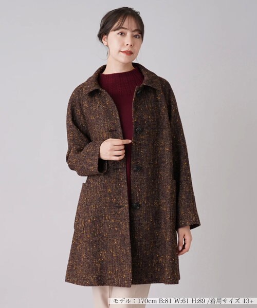 ネップツイードステンカラーコート【Leilian WHITE LABEL】 | Leilian 