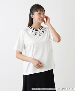 ロゴ刺繍＆ラインストーン半袖Ｔシャツ【Leilian WHITE LABEL】