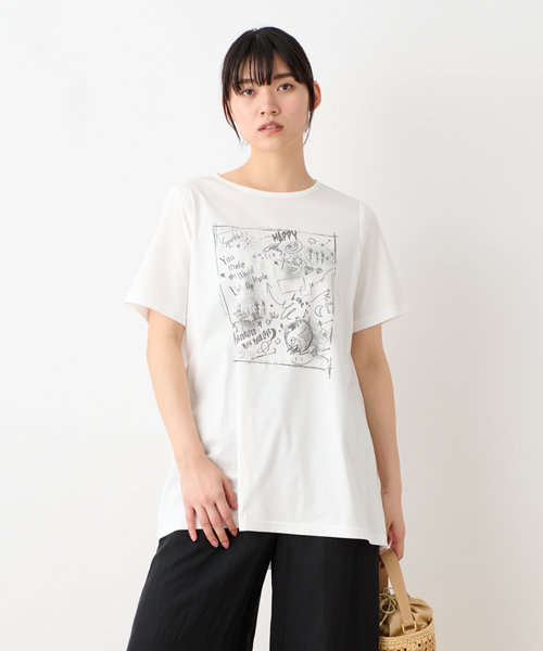 洗える チュニックのポップTシャツ