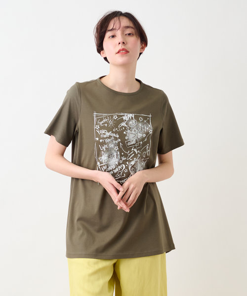 洗える チュニックのポップTシャツ