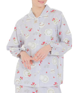 ダブルガーゼストロベリーカトラリーシャツパジャマ