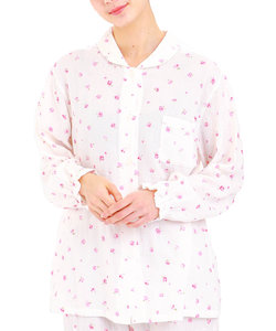 シュークリームガーゼ（R）プティーローズシャツパジャマ