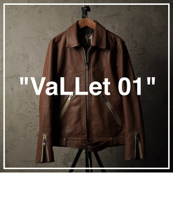 【vibecaコラボ】VALLET 本革 シングルライダースジャケット メンズ ヴァレット VALLET01AN