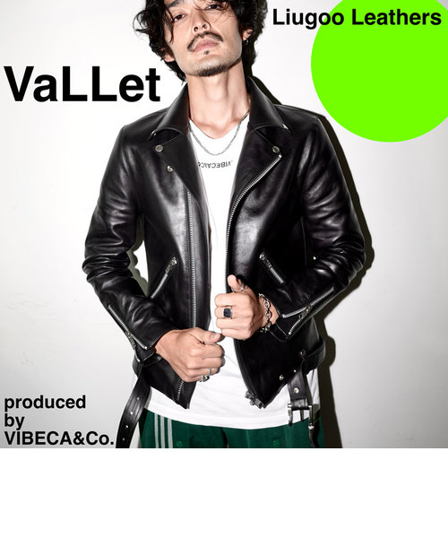 VALLET 本革 ダブルライダースジャケット メンズ ヴァレット VALLET02VG LIUGOO（リューグー）の通販 mall