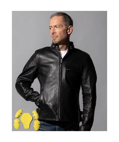 Liugoo leathers UKシングルライダース 3L 牛革（本革 プロテクター付 