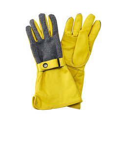 Luxury Leather Gauntlet Gloves, Ladies Medium