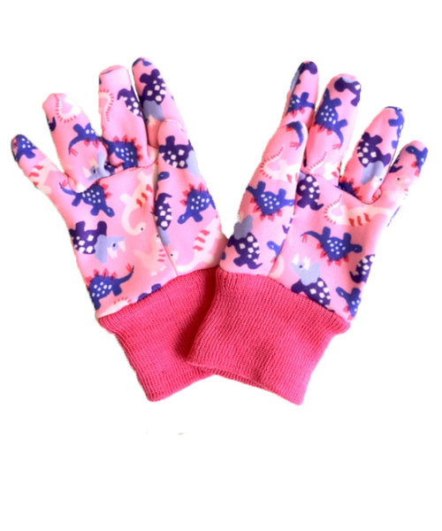Kids Dinosaur Gardening Gloves, ピンク