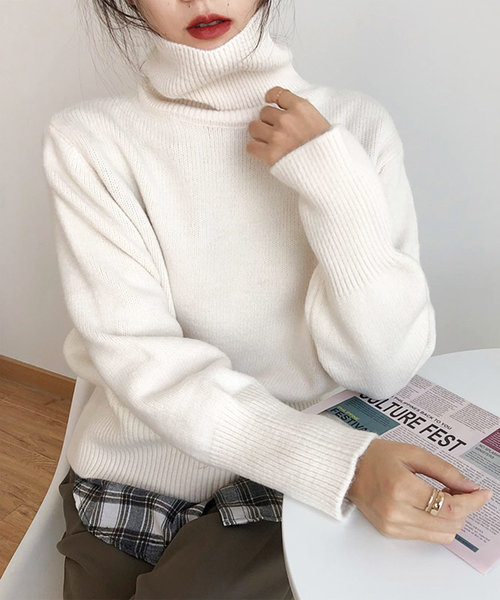 タートルネックセーター 秋 冬 韓国ファッション 10代 20代 30代 レディース 暖かい 可愛い 大人カジュアル シンプル ハイネック ニット